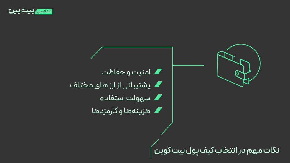 نکات مهم در انتخاب کیف پول بیت کوین