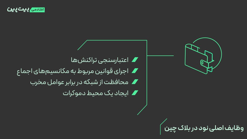 وظایف اصلی نود در بلاک چین