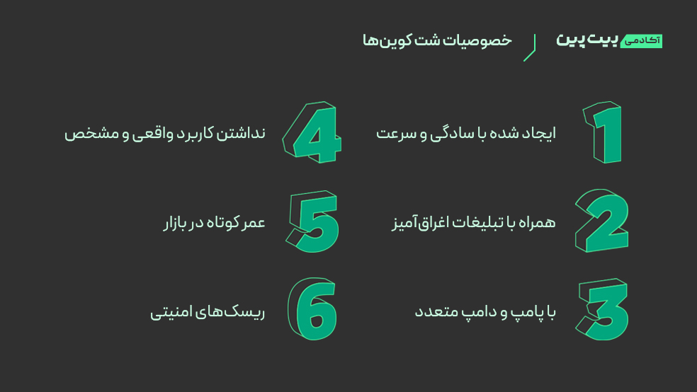 ویژگی‌های شت کوین‌ها