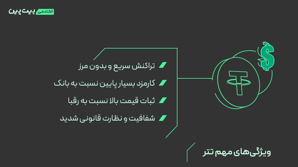 ویژگی های تتر