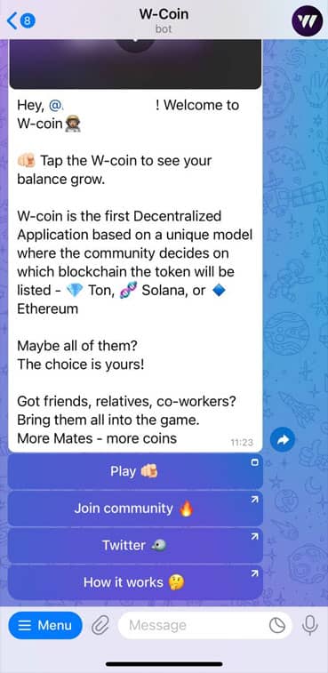آموزش نحوه بازی و استخراج W-Coin در تلگرام