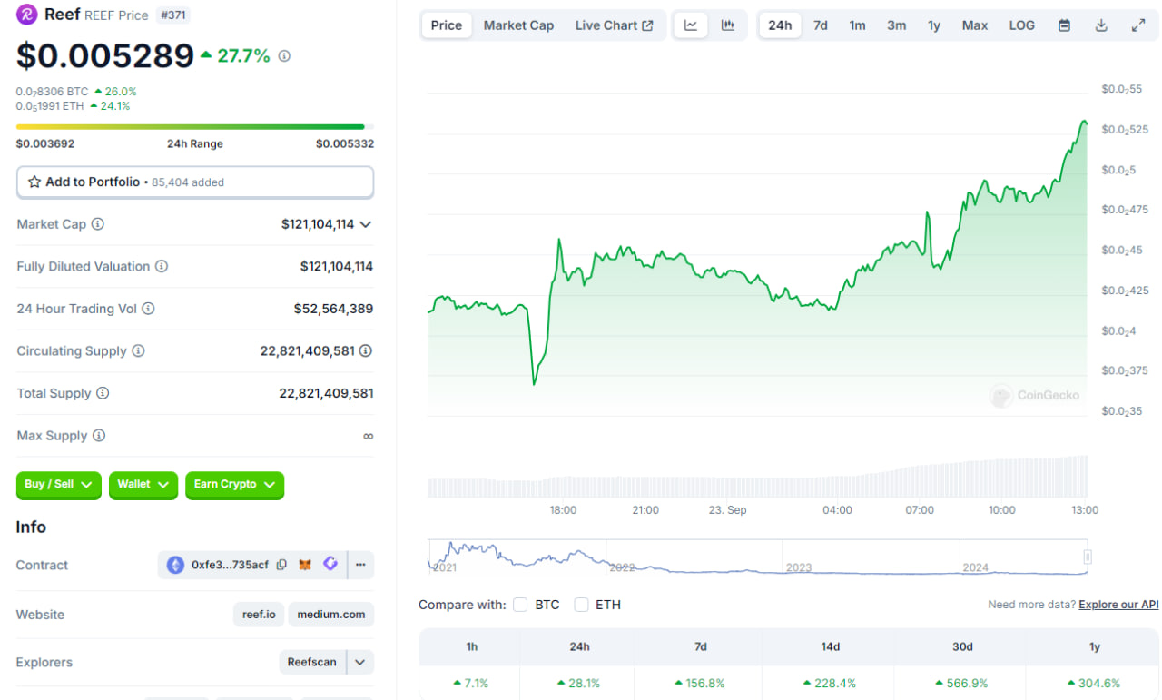 تحلیل ارز دیجیتال ریف (REEF)