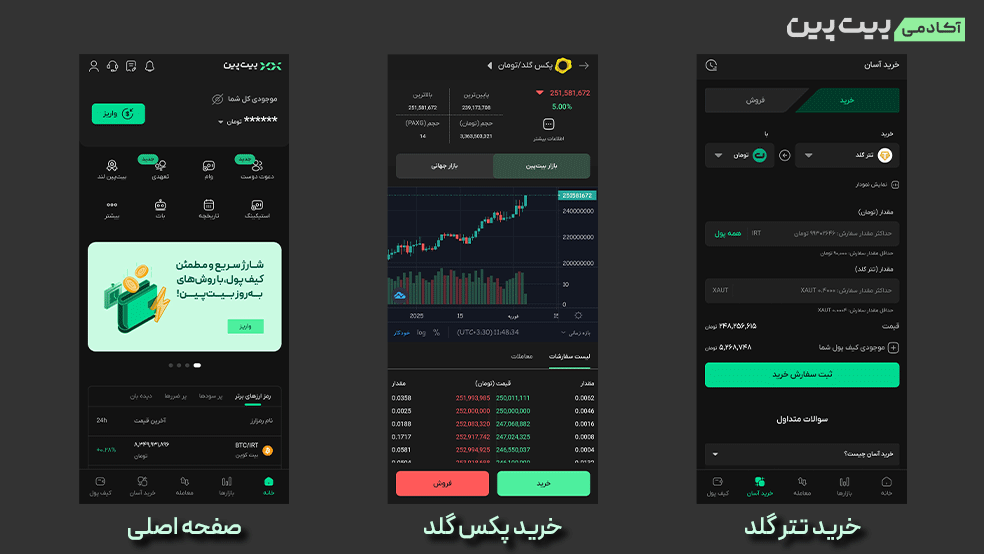 خرید طلای آنلاین از بیت پین