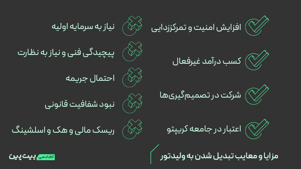 مزایا و معایب تبدیل شدن به ولیدیتور