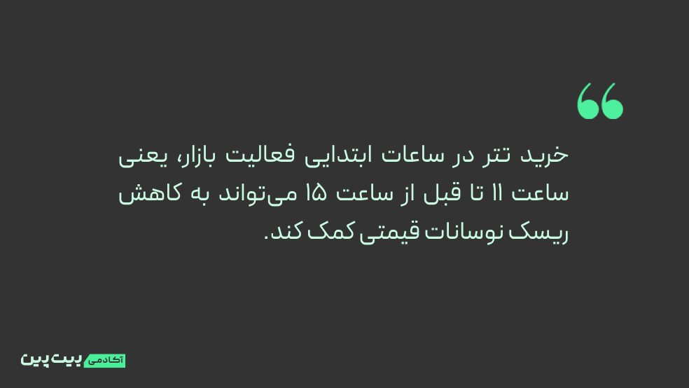 بهترین زمان روزانه برای خرید تتر