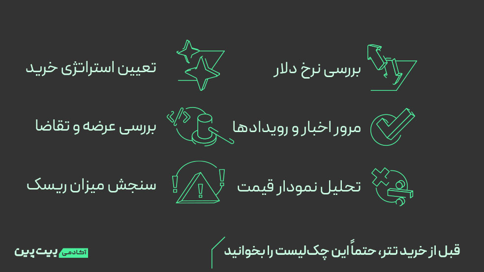قبل از خرید تتر، حتماً این چکلیست را بخوانید