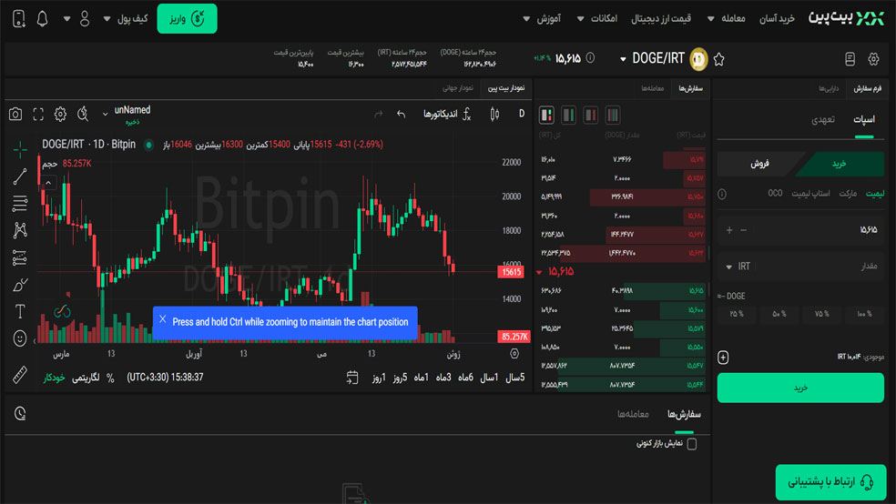 خرید میم کوین دوج کوین از صرافی بیت پین