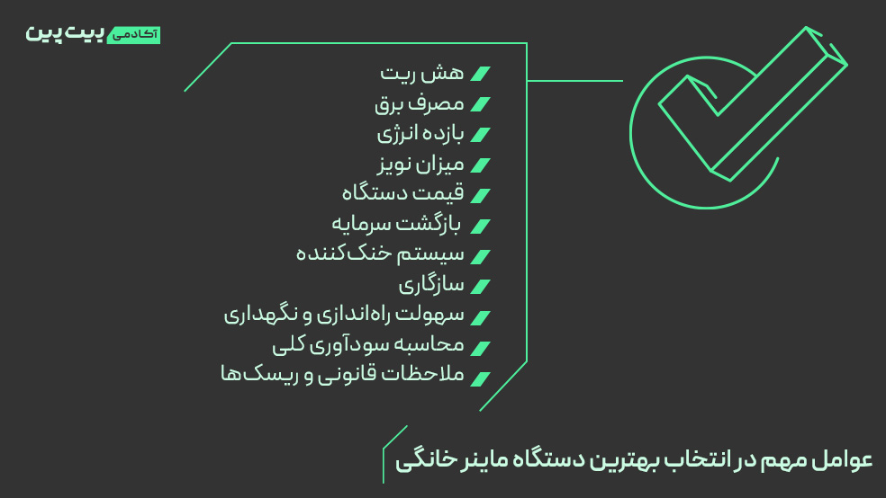 عوامل کلیدی در انتخاب بهترین دستگاه ماینر خانگی