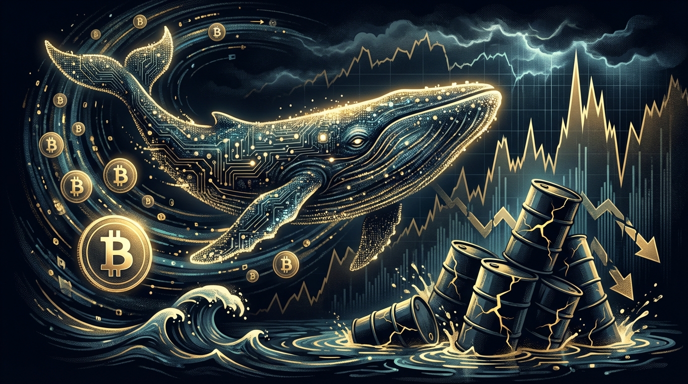 جابجایی ۱۰۰ میلیون دلاری نهنگ‌های بیت‌کوین؛ شوک نفت، بازار را لرزاند!