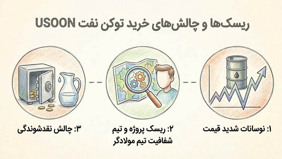 ریسکها و چالشهای خرید توکن نفت USOON