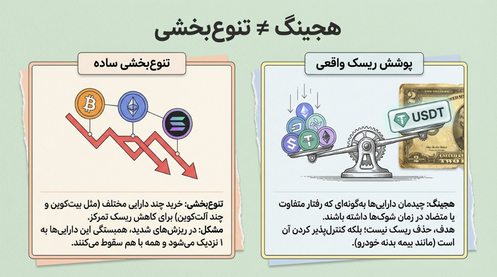 تفاوت استراتژی هجینگ و تنوع بخشی