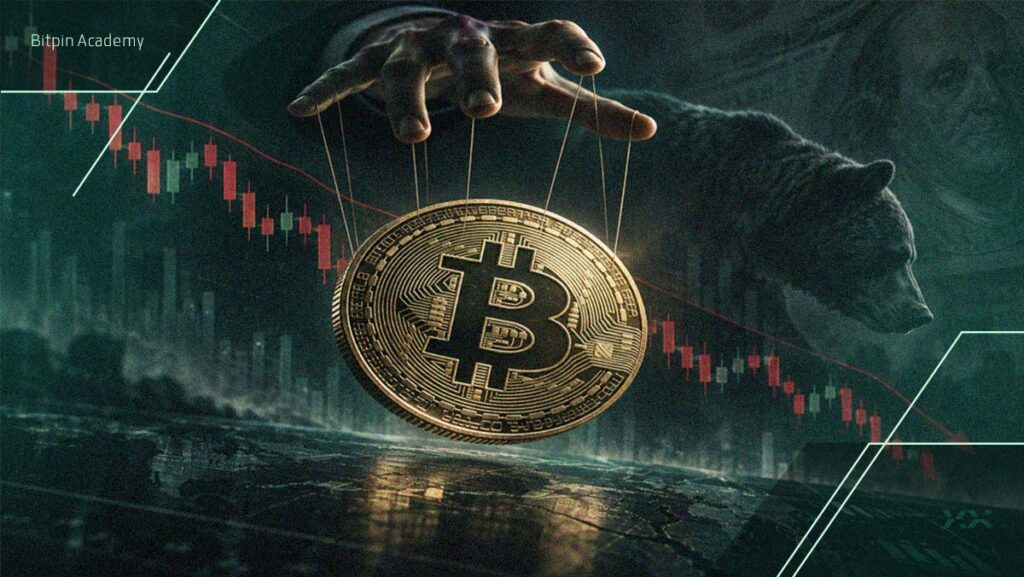 بیت کوین در میان نمودار نزولی و فضای بازار خرسی