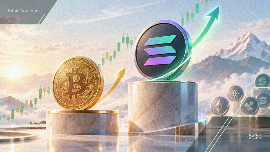 مقایسه رشد سولانا و بیت کوین در بازار رمزارز