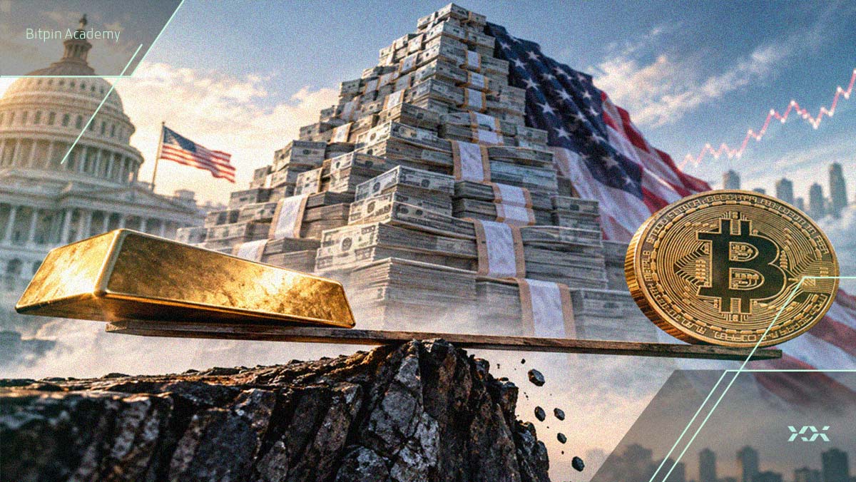 بدهی آمریکا در کنار طلا و بیت‌ کوین