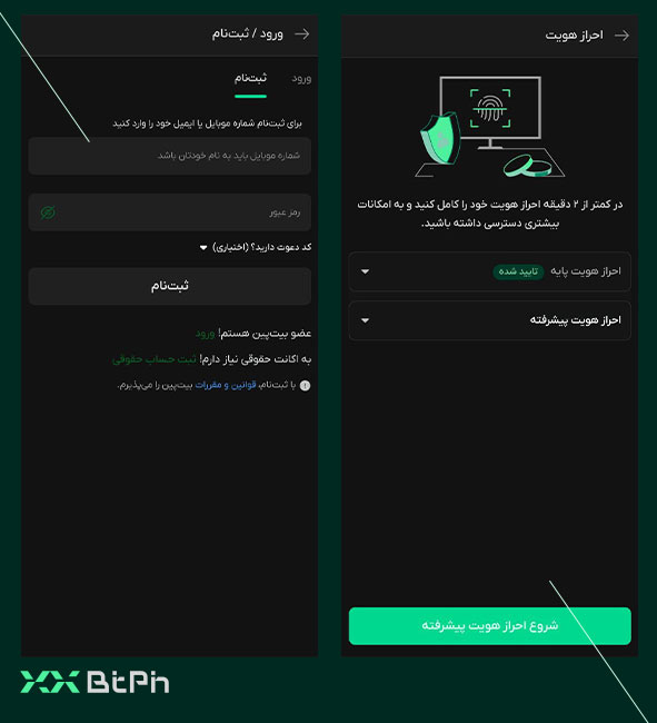 احراز هویت برای خرید بایننس کوین