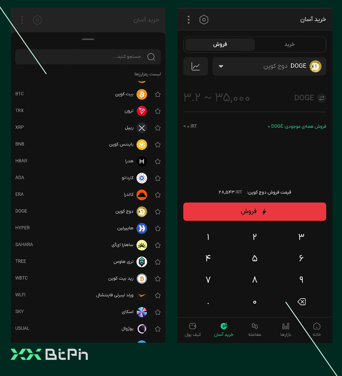 فروش دوج به صورت آسان